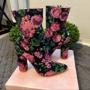 Cape Robbin floral ankle boots